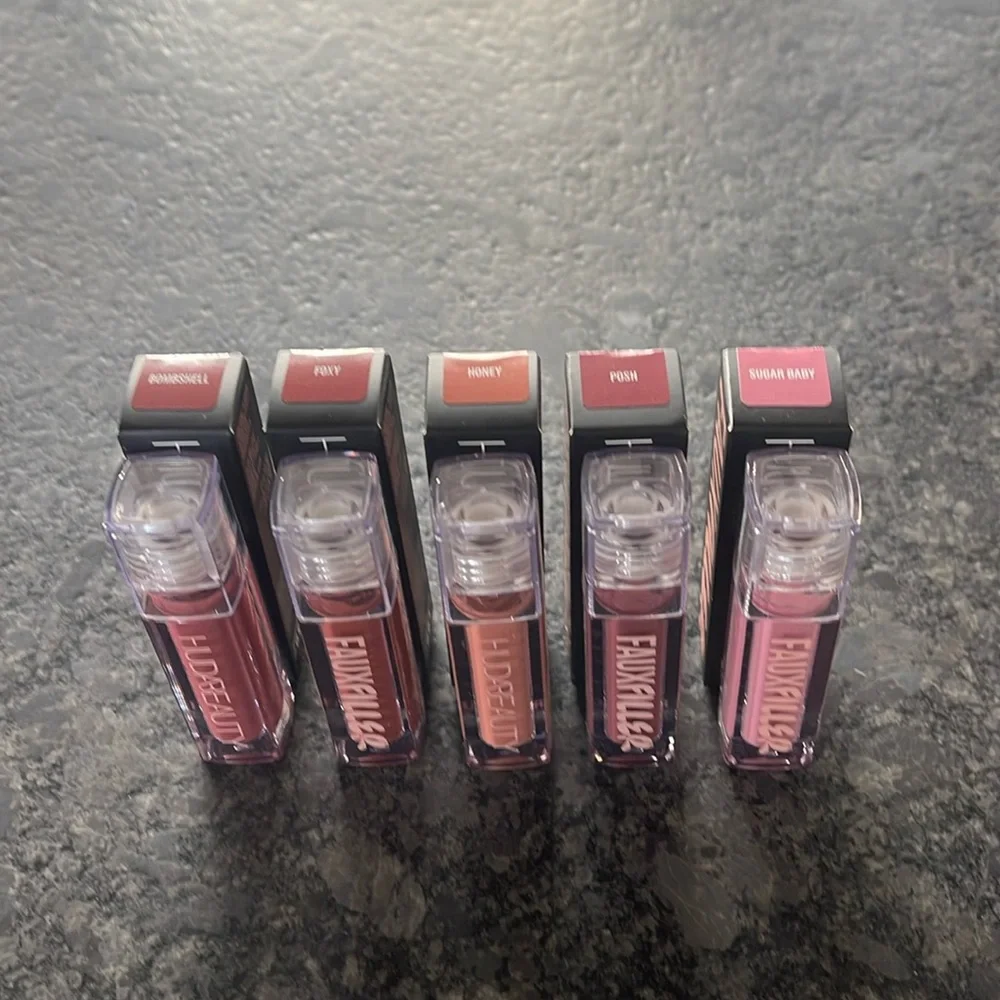 Huda Beauty Faux Filler Extra Shine Lip Gloss pick your juicy shiny shade!